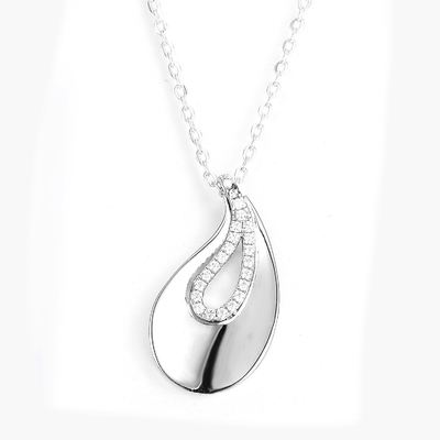 Collier en pierre précieuse en argent gravé au laser personnalisé pour femmes