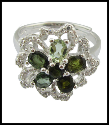 Rings en pierre précieuse en argent sterling 925