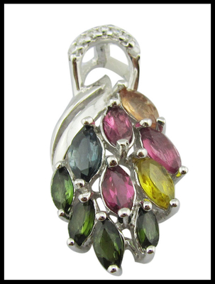 Collier en argent sterling 925 Coussin de jade blanc marquise pierre précieuse Collier de pendentif pour femme élégante