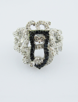Élégance Rhodium plaqué 925 bijoux en argent ensemble design classique Bezel Setting Stud boucles d'oreilles