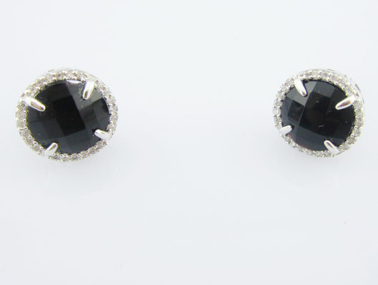 Jeux de bijoux en argent réel en acier noir argent sterling 925
