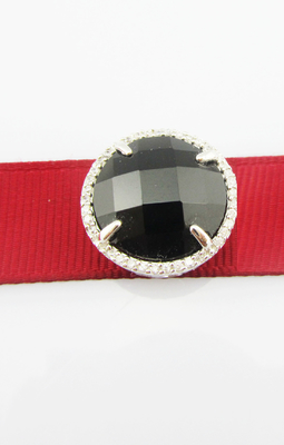 Jeux de bijoux en argent réel en acier noir argent sterling 925