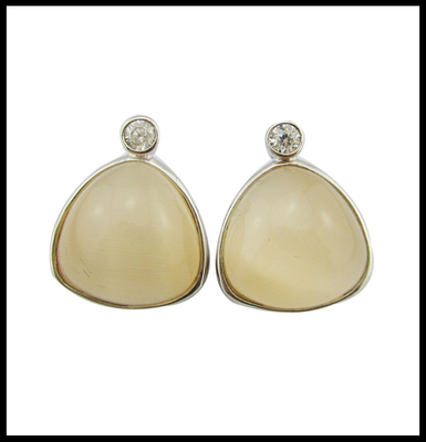 Boucles d'oreilles en pierre précieuse colorées en argent sterling léger bijoux pour femmes