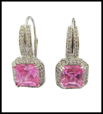 Des boucles d'oreilles de pierre d'argent Sterling élégantes des boucles d'oreilles de pierre précieuse Sterling Silver Drop