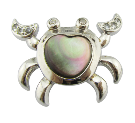 Coloriage de coquille d'animal pendentif 925 Collier de pierre précieuse en argent pour tous les jours