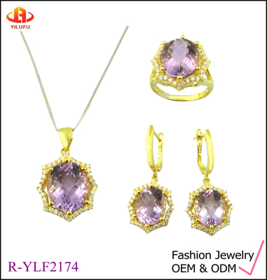 925 bijoux en argent sterling ensemble avec AAA CZ pierres homard fermeture de fermeture logo personnalisé