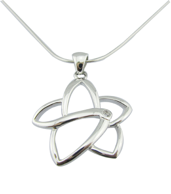 Collier à perles en argent CZ