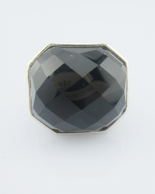 Anneaux d'argent blanc noir d'agate pour femmes Anneaux de pouce en argent sterling Anneaux d'argent sterling uniques