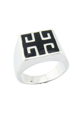 Anneaux de pierre précieuse émaillée étincelante en argent sterling 925 argent sterling Anneaux de bijoux en argent sterling Chunky Anneaux en argent sterling