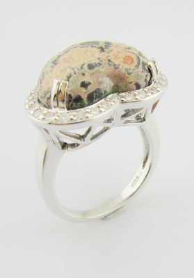 Anneaux de pierre précieuse en argent 925 avec pierre principale de 20 à 30 mm Anneaux gravés en argent sterling Anneaux de cœur en argent sterling