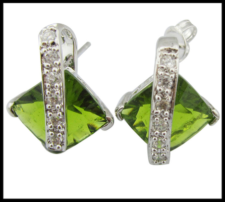 Anneau taille 7 925 bijoux en argent ensemble avec fermeture de la serrure de homard Verte été