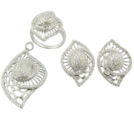 Jeux de bijoux en argent plat 925 au rhodium avec 7 anneaux de taille US