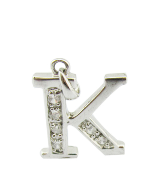 Le collier de l'alphabet en argent 925 avec des pierres de zircon