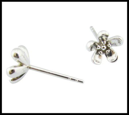Portable 925 Argent CZ Boucles d'oreilles Stud Boucles d'oreilles Petit avantage véritable boucles d'oreilles en argent sterling petites boucles d'oreilles en argent