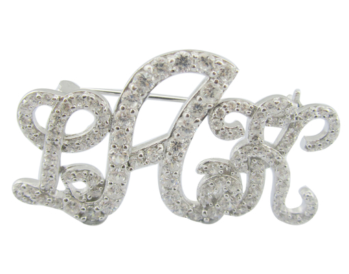 Broche en argent CZ 925 avec gravures complexes Pour les occasions formelles Quelqu'un de spécial Broche en argent sterling