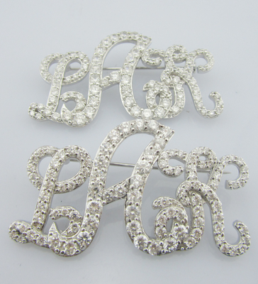 Broche en argent CZ 925 avec gravures complexes Pour les occasions formelles Quelqu'un de spécial Broche en argent sterling