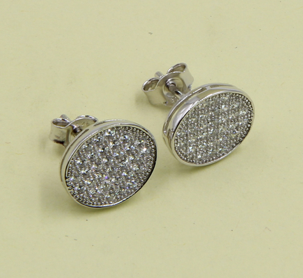 Boucles d'oreilles en argent sterling avec zirconie cube boucles d'oreilles en argent sterling simple boucles d'oreilles en argent