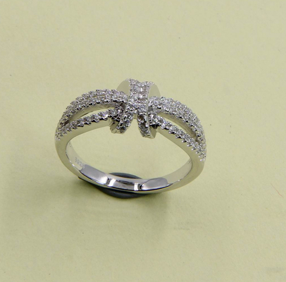 Nœud rond / ovale / marquise de qualité AAA Zirconia cube garçons 925 Sterling Silver Wedding Band Ring Anneaux en argent empilés
