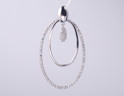Des cercles ronds Forme de collection géométrique Pendentif avec pierres CZ 925 Argent Sterling bijoux accessoire Argent sterling argent pendentif argent cz pendentif Géométrie
