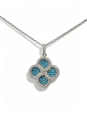 2026 été chaud 925 pendentif argenté CZ avec pêche rose blanc AAA pierres CZ porte-bonheur pendentif en forme de fleur bijoux rhodium plaqué pour la prospérité longévité bijoux