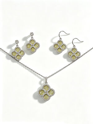 Meilleur pour la Coupe du monde de 2026 Poids léger Beau ensemble de bijoux en argent 925 avec AAA Cube Zirconia Décheau pendentif Boucles d'oreilles et bague pour mariage et cadeaux, ensemble de bijoux colorés en aquamarin Same Colleciton