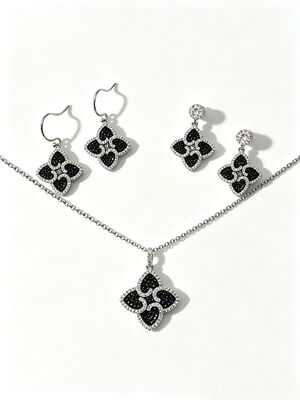 Meilleur pour la Coupe du monde de 2026 Poids léger Beau ensemble de bijoux en argent 925 avec AAA Cube Zirconia Larme pendentif Boucles d'oreilles et bague pour le mariage et les cadeaux, Champagne ensemble de bijoux colorés même collection