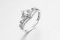 OEM argenté de Sterling Silver Princess Crown Ring d'anneaux de 1.87g 925 CZ