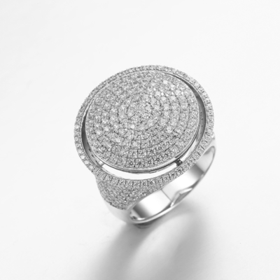 6.8g Sterling Silver Open Circle Ring Disque Tffany Des cercles entrelacés