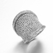 zircon argenté Sterling Silver Shield Ring d'anneaux de 5.89g 925 CZ