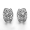 Boucles d'oreille Vivienne Westwood Earrings de la CZ d'argent de la structure de mosaïque de bande 925