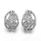 Boucles d'oreille Vivienne Westwood Earrings de la CZ d'argent de la structure de mosaïque de bande 925