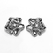 boucles d'oreille à chaînes de Cuban Link de zircone de 4.6g Lotus Flower Stud Earrings Cubic