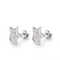 Boucles d'oreille 1.37g Sterling Silver Pentagram Earrings de goujon d'étoile de zircon de couples