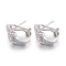 boucles d'oreille de goujon de zircon de 3.88g 925 Sterling Silver Hoop Earrings D.C.A. 2mm