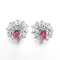 Toile d'araignée des cristaux 4.85g de Sterling Silver Stud Earrings With Swarovski du rubis 925