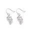 Les boucles d'oreille 2.12g de Tiffany Sterling Silver Cubic Zirconia Drop Miroir-ont poli