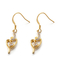 Rose Gold 925 boucles d'oreille argentées 8.88g Sterling Silver Double Heart Earrings de la CZ