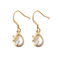 L'or a plaqué 925 boucles d'oreille argentées de Dior Cubic Zirconia Dangle Drop de boucles d'oreille de la CZ