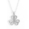 925 Sterling Silver Leaf Shape Pendant PVD plaquant Tiffany Pendant Necklace