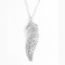 925 Sterling Silver Leaf Shape Pendant PVD plaquant Tiffany Pendant Necklace