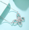 or blanc Diamond Butterfly Necklace de Diamond Necklace 3.8g d'or de 0.45ct 18K
