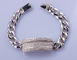 Bracelet argenté Tiffany Charm Sterling Silver Bracelet de 17cm 925 CZ des hommes