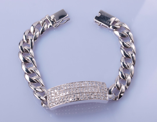 le bracelet argenté 100g de 19cm 925 CZ a personnalisé Sterling Silver Friendship Bracelets