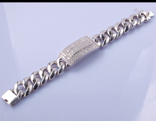 le bracelet argenté 100g de 19cm 925 CZ a personnalisé Sterling Silver Friendship Bracelets