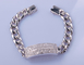 Bracelet argenté Tiffany Charm Sterling Silver Bracelet de 17cm 925 CZ des hommes