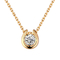carat de 1.0mm Rose Gold Horseshoe Necklace Personalized 1.5g 18