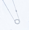 or Diamond Necklace de 0.22ct 18K 12mm 1,8 grammes de cercle ouvert Diamond Pendant