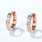 Couleur simple de Diamond Earrings 2.3g trois d'or d'OL 18K CONTRE la clarté