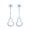 Cadeau d'engagement formé par courge argentée de Diamond Dangle Earrings 1.0g d'or de la couleur 18K