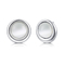 Boucles d'oreille argentées de Sterling Silver AAA+ 925 ronds CZ de boucles d'oreille de goujons pour des femmes